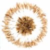 Juju Hat de plumes naturelles beiges, blanches et centre beige.
